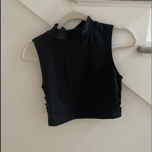 Black NIKE Athletic Crop top
